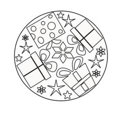 Mandala de Noël : des coloriages à imprimer avec Tête à modeler
