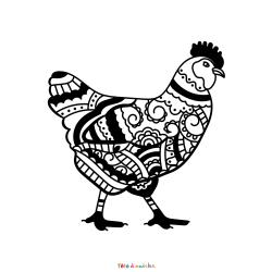 Retrouvez le Coloriage Mandala poule de Pâques et imprimez aux enfants un dessin pour les fêtes de printemps