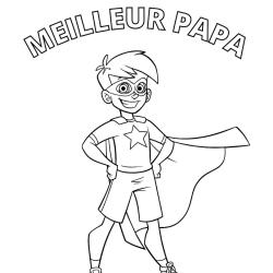 Bonne fête papa à colorier