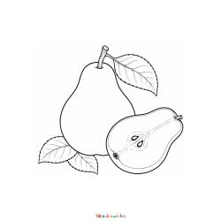 Imprimez gratuitement ce joli coloriage de poire. Une activité créative idéale pour découvrir les fruits de l'automne.