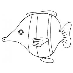 Imprimer le coloriage poissons d'avril 1. Un poisson à imprimer pour le 1er avril