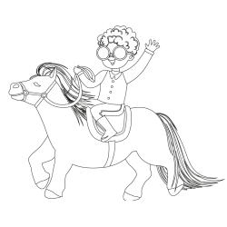 Coloriage poney : voici un dessin à imprimer avec un petit poney. Un coloriage à imprimer sur le thème des poneys - Page 2