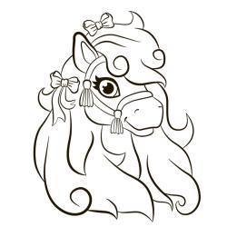 Coloriage poney : voici un dessin à imprimer avec un petit poney. Un coloriage à imprimer sur le thème des poneys - Page 18