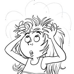 Découvrez notre sélection de modèles de coloriages de poux à imprimer gratuitement pour parler de ces petites bêtes avec les enfants - Page 05