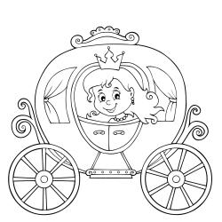 Un coloriage de princesse à imprimer gratuitement pour tous les enfants qui aiment les histoires fantastiques. Modèle 06