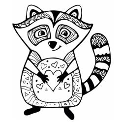 Voici un coloriage de raton laveur à imprimer gratuitement. Un dessin de raton à imprimer pour tous les petits amoureux des animaux. Page 04