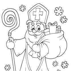 Vous recherchez un coloriage Saint Nicolas ? Retrouvez nos dessins à imprimer gratuitement ! Dans le Nord et à l'est de la France, le Saint Nicolas est un personnage presque aussi célèbre que le Père
