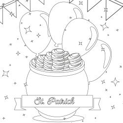 Coloriage Saint Patrick à proposer aux enfants qui aiment l'Irlande et cette fête joyeuse. Page 7