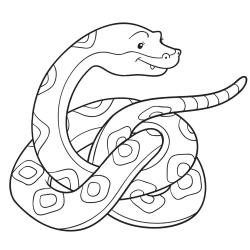 Coloriage serpent : un dessin de serpent à imprimer gratuitement pour les petits amoureux des animaux et des reptiles - Page 3