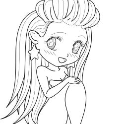 Coloriage sirène 2 sur Tête à modeler