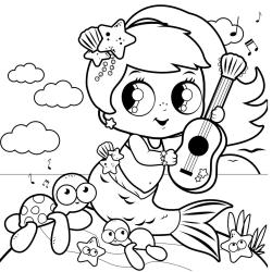 Coloriage sirène 24