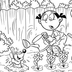 Coloriage d'une taupe : un dessin à imprimer gratuitement pour tous les petits amoureux des animaux.