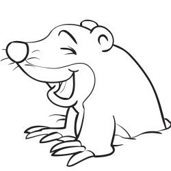 Coloriage d'une taupe : un dessin à imprimer gratuitement pour tous les petits amoureux des animaux - Page 08