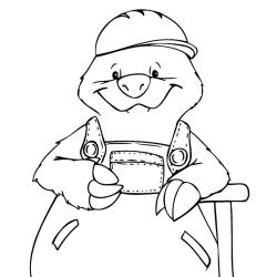 Coloriage Taupe toute ronde