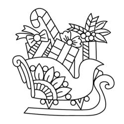 Coloriage Traineau du Père Noël : nos modèles à imprimer | Tête à modeler