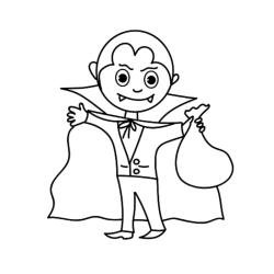 Coloriage vampire : avec leur teint blanchâtre, leurs longues dents et leur cape noire, les vampires font partie des personnages qui font le plus peur aux enfants pour Halloween et ils adorent ça ! Vo