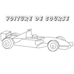 Voiture de course pour le coloriage