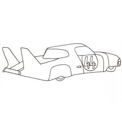 Un coloriage de voiture de course à imprimer pour les enfants. Ce coloriage est sur le thème des voitures de course. Un coloriage facile pour tous les enfants. À colorier avec des crayons de couleurs,