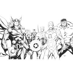 Coloriages des super héros de la serie des avengers