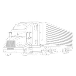 Dessins et coloriage sur les camions à imprimer et à colorier avec ses crayons de couleur.