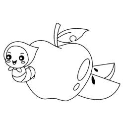Série de dessins de fruits récoltés à l'automne  , des coloriages à imprimer