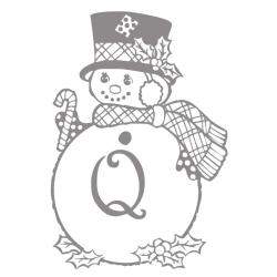 Lettre de l'alphabet illustrée d'un bonhomme de neige à imprimer pour l'apprentissage du nom des lettres. Une façon amusante d'apprendre son alphabet.