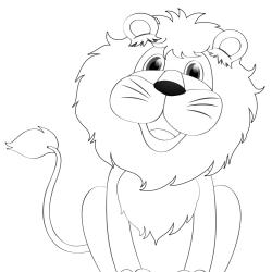 Dessins de lions, lionnes et lionceaux pour le coloriage de ces animaux sauvages de la savane. Coloriages des grands félins.