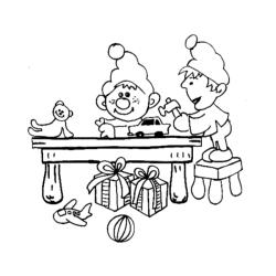 Collection de coloriages des lutins du Père Noël. Dessins de lutins du Père Noël à imprimer pour le coloriage des enfants. Vous pouvez toujours transformer les coloriages des lutins en décoration de N