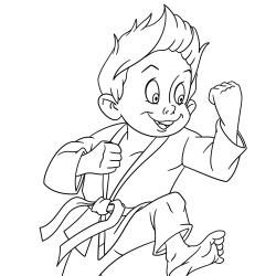 Mini dossier de coloriages sur le Judo. Des coloriages de Judo à imprimer et à colorier