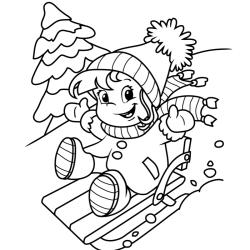 Coloriage Hiver à imprimer