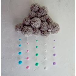 Un tuto pour apprendre à réaliser un nuage de pompons en suspension