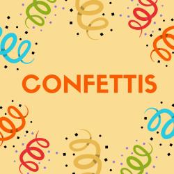 Chanson "Confetti"pour chanter avec les enfants. Paroles version à colorier.