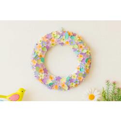 Couronne de fleurs printanières