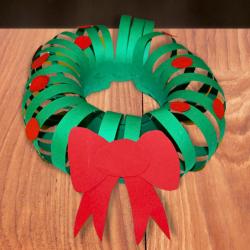 Une couronne de Noël en 3D à fabriquer avec du papier