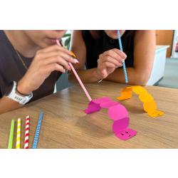 Course de chenilles en papier