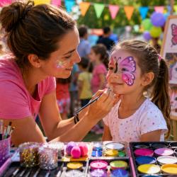 Découvrez les maquillages de kermesse préférés des enfants et nos conseils simples pour les réaliser rapidement : papillon, tigre, licorne, pirate, super-héros ou arc-en-ciel.