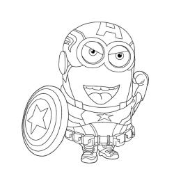 ?Coloriage d'un minion super héro à imprimer ✅avec Tête à modeler copie