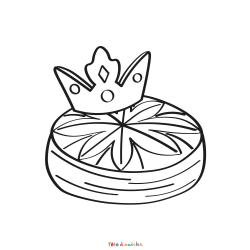 Grosse couronne pointue de l'épiphanie à colorier