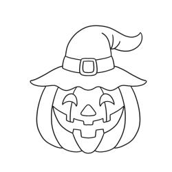 Coloriage d'une citrouille en pdf à imprimer avec Tête à modeler