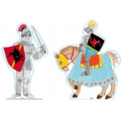 Deux décorations de gâteau à imprimer pour réaliser une belle décoration de gâteau sur le thème des chevaliers