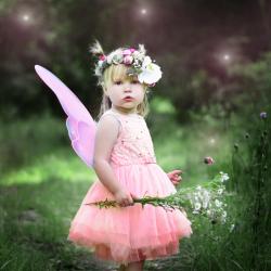 Votre fille veut se déguiser en fée, mais voilà elle n'a aucun déguisement de fée ! Utilisez une jupe de maman qui se transforme en jupe longue, nouez quelque foulard ou recyclez la robe de princesse 