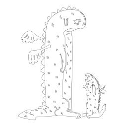 Dessin de dragon : voici un dessin à imprimer avec un superbe dragon. Un coloriage à imprimer sur le thème des dragons et des animaux légendaires - Page 05