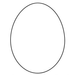 Retrouvez le gabarit d'un oeuf de Pâques vierge et imprimez aux enfants un joli dessin pour les fêtes