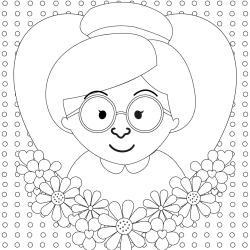 imprimez vite un dessin fête des grands mères pour faire plaisir à mamie le jour de sa fête.