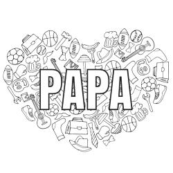Voici un dessin de Fête des pères trop mignon pour faire plaisir à papa. Imprimez votre coloriage gratuitement. Page 07
