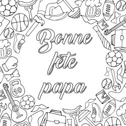 Voici un dessin de Fête des pères trop mignon pour faire plaisir à papa. Imprimez votre coloriage gratuitement. Page 08
