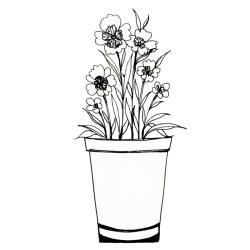 Dessin fleur : voici un dessin à imprimer avec une jolie fleur. Un coloriage à imprimer sur le thème des fleurs et de la nature - Page 14
