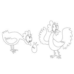 Voici un dessin poule à imprimer pour les enfants qui adorent ces animaux de la ferme ou pour Pâques - Page 7