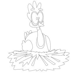 Voici un dessin poule à imprimer pour les enfants qui adorent ces animaux de la ferme ou pour Pâques - Page 8