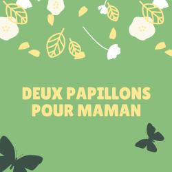 « Deux papillons pour maman » est un petit poème plein d’amour et de bisous à destination des plus petits. Très peu de textes à apprendre mais plein de bisous pour que les maternelles puissent réciter